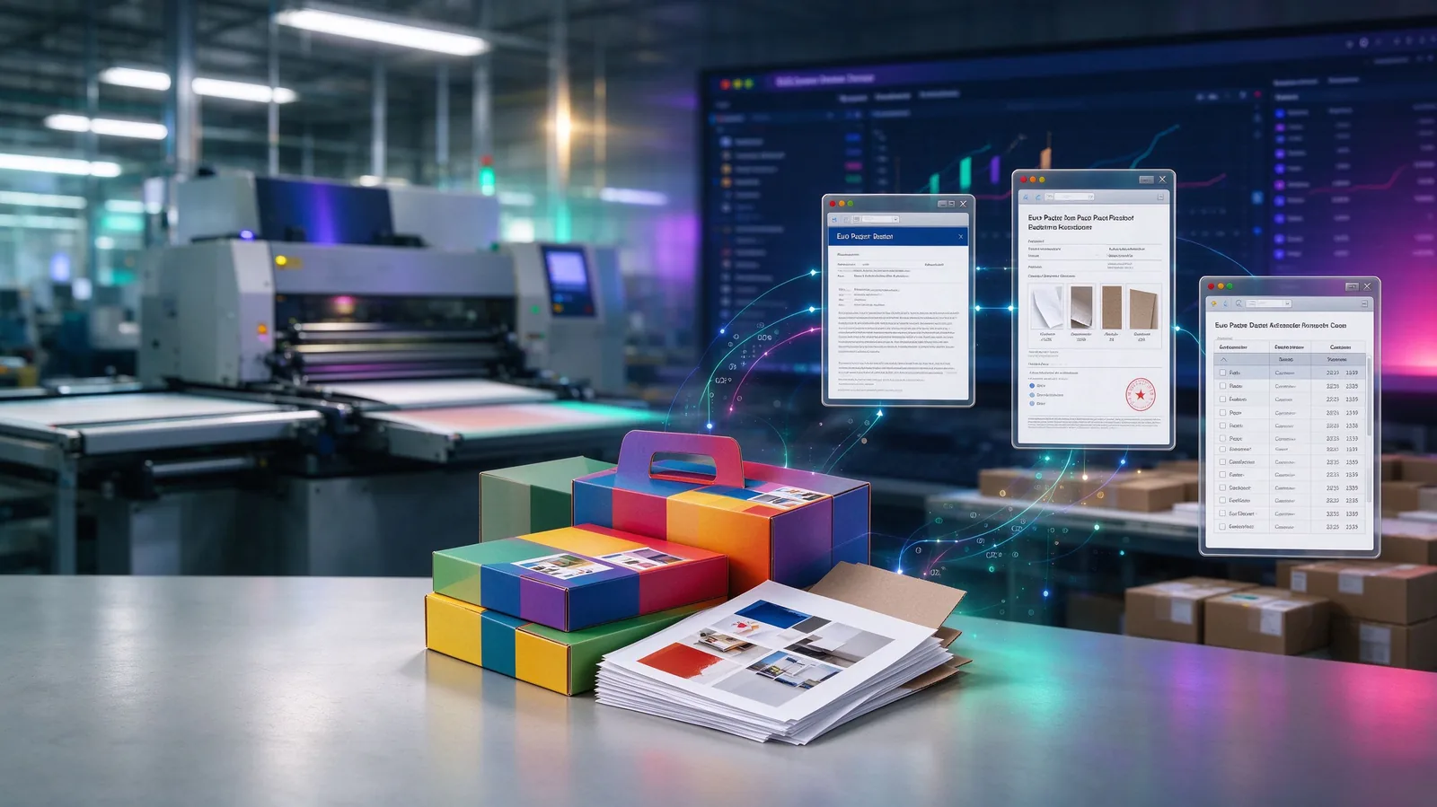 EU PPWR documentation set with material composition verification and batch traceability records for electronics packaging